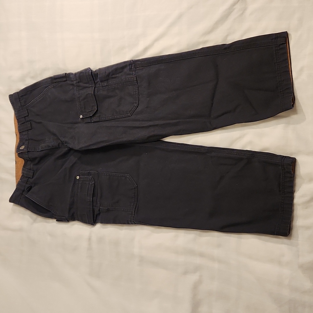 Duluth Trading Co. Men's Canvas cargo pants 34x30 black P455